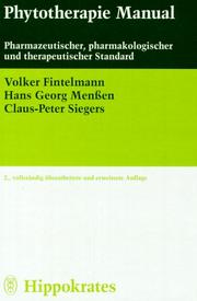 Cover of: Phytotherapie Manual. by Volker Fintelmann, Hans Georg Menßen, Claus-Peter Siegers