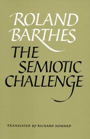 Cover of: The semiotic challenge
