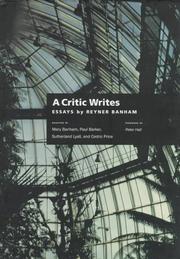 Cover of: A Critic Writes: Selected Essays by Reyner Banham