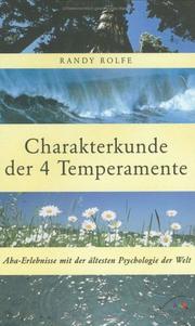 Cover of: Charakterkunde der vier Temperamente.