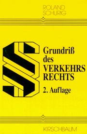 Cover of: Grundriß des Verkehrsrechts.