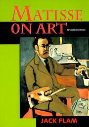 Cover of: Matisse on Art, Revised edition (Documents of Twentieth-Century Art)