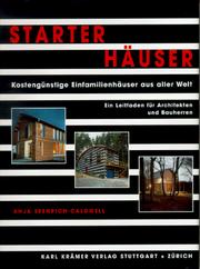 Cover of: Starterhäuser. Kosten- und flächenreduzierte Einfamilienhäuser.