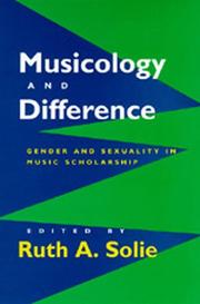 Cover of: Musicology and Difference by Ruth A. Solie