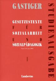 Cover of: Gesetzestexte für Sozialarbeit und Sozialpädagogik 1.
