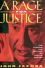 Cover of: A Rage for Justice: The Passion and Politics of Phillip Burton