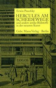 Cover of: Hercules am Scheidewege. Und andere antike Bildstoffe in der neueren Kunst. by Erwin Panofsky