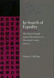 Cover of: In Search of Equality by Charles J. McClain
