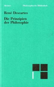 Cover of: Die Prinzipien der Philosophie by René Descartes, Artur Buchenau