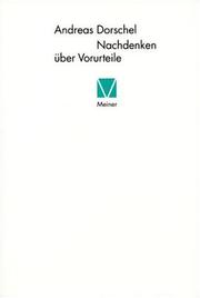 Cover of: Nachdenken über Vorurteile. by Andreas Dorschel