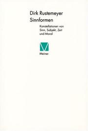 Cover of: Sinnformen. Konstellationen von Sinn, Subjekt, Zeit und Moral.