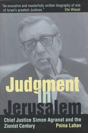 Judgment in Jerusalem by Pnina Lahav