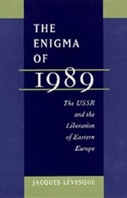 Cover of: The Enigma of 1989 by Jacques Lévesque, Jacques Lévesque