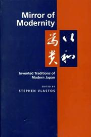 Cover of: Mirror of modernity by edited by Stephen Vlastos.