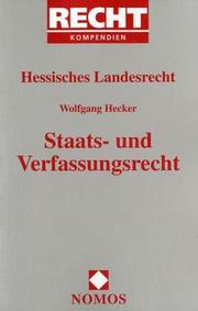Cover of: Staats- und Verfassungsrecht. Hessisches Landesrecht.