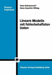 Cover of: Lineare Modelle mit Fehler-behafteten Daten (Physica-Lehrbuch)