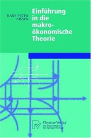 Cover of: Einführung in die makroökonomische Theorie (Physica-Lehrbuch)