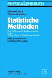 Cover of: Statistische Methoden: Eine Einführung für das Grundstudium in den Wirtschafts- und Sozialwissenschaften (Physica-Lehrbuch)