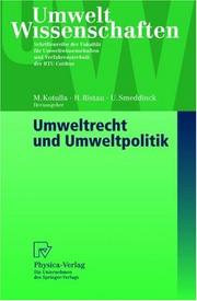 Cover of: Umweltrecht und Umweltpolitik (UmweltWissenschaften)