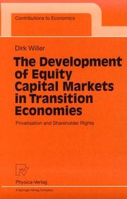 Cover of: The Development of Equity Capital Markets in Transition Economies by Dirk Willer