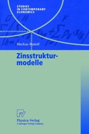 Cover of: Zinsstrukturmodelle (Studies in Contemporary Economics)