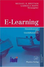 Cover of: E-Learning: Einsatzkonzepte und Geschäftsmodelle