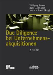 Cover of: Due Diligence bei Unternehmensakquisitionen.