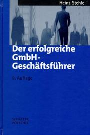 Cover of: Der erfolgreiche GmbH- Geschäftsführer.