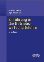 Cover of: Einführung in die Betriebswirtschaftslehre.