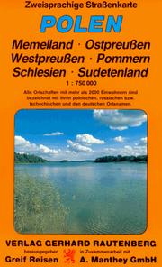 Cover of: Zweisprachige Strassenkarte VR Polen: Memelland, Ostpreussen, Westpreussen, Pommern, Schlesien, Sudetenland : 1:750 000 by Heike Wiese