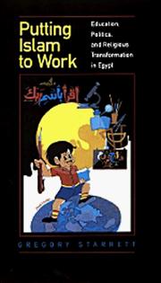 Cover of: Putting Islam to work: education, politics, and religious transformation in Egypt