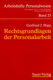 Cover of: Rechtsgrundlagen der Personalarbeit.