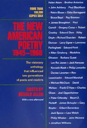 Cover of: The new American poetry, 1945-1960