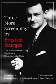 Cover of: Three more screenplays by Preston Sturges