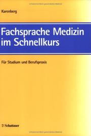 Cover of: Fachsprache Medizin im Schnellkurs. Für Studium und Berufspraxis.