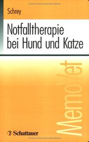 Cover of: Notfalltherapie bei Hund und Katze. MemoVet.