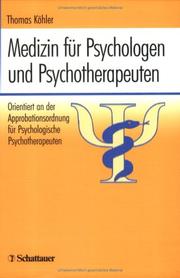 Cover of: Medizin für Psychologen und Psychotherapeuten.