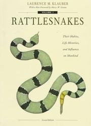 Cover of: Rattlesnakes by Laurence Monroe Klauber