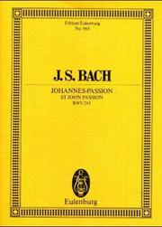 Cover of: St. John Passion, BWV 245