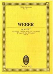 Cover of: Quintet in B-flat Major, Op. 34: Study Score