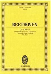 Cover of: String Quartet in F Major, Op. 18/1 by Ludwig van Beethoven