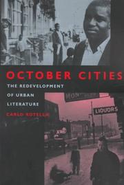 Cover of: October cities by Carlo Rotella
