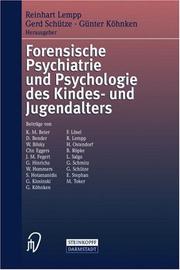 Cover of: Forensische Psychiatrie und Psychologie des Kindes- und Jugendalters