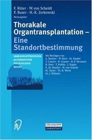 Cover of: Thorakale Organtransplantation - Eine Standortbestimmung by 