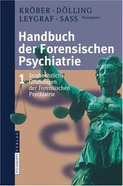 Cover of: Handbuch der Forensischen Psychiatrie: Band 1: Strafrechtliche Grundlagen der Forensischen Psychiatrie