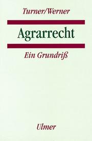 Cover of: Agrarrecht. Ein Grundriß.