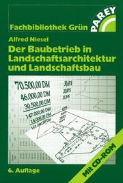 Cover of: Der Baubetrieb in Landschaftsarchitektur und Landschaftsbau.Mit CD- ROM.