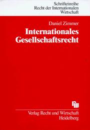 Cover of: Internationales Gesellschaftsrecht.