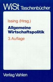 Cover of: Allgemeine Wirtschaftspolitik.