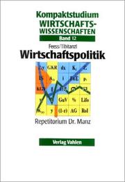 Cover of: Kompaktstudium Wirtschaftswissenschaften, Bd.12, Wirtschaftspolitik